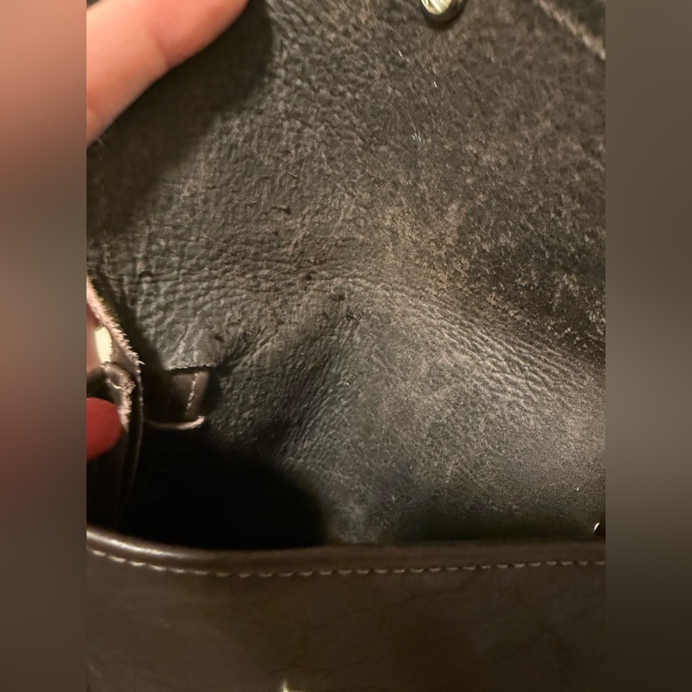 The Buffalo Billfold Company Vintage Leather Crossbody Bag small purse classic - Picture 12 of 13